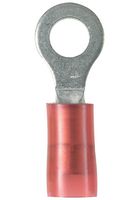 PANDUIT PN18-6R-C Ring Tongue Terminal, M3.5, #6, 18 AWG, 1 mm², PN Series, Red