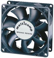 MULTICOMP MC32923 Ventilador axial de CD, Motor sin Escobillas, 12 V, Cuadrado, 92 mm, 38 mm, Rodamiento de bolas