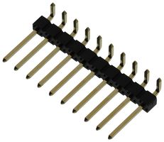 AMPHENOL COMMUNICATIONS SOLUTIONS 10129379-910004BLF Pin Header, R/A, Board-to-Board, 2.54 mm, 1 Rows, 10 Contacts, Through Hole Right Angle