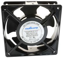 MULTICOMP PRO MC002104 AC Axial Fan, 220V, Square, 120 mm, 38 mm, Ball Bearing, 92 CFM