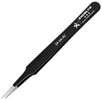 EXCELTA 2A-SA-EC Tweezers, Precision, Straight, Flat, 118.75 mm, Stainless Steel