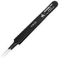 EXCELTA 5-SA-EC Tweezers, Precision, Straight, Pointed, 106.25 mm, Stainless Steel