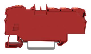 WAGO 2206-8033 Bloque de Terminal c/Montaje en Riel DIN, Rojo, 7 Posiciones, 20 AWG, 8 AWG, 10 mm², Push-In, 41 A