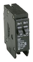 EATON CUTLER HAMMER BR2020 Thermal Magnetic Circuit Breaker, 20 A, 2 Pole, 120 V, Plug On