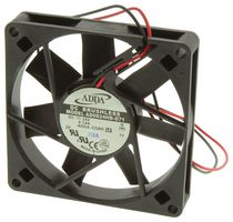 ADDA AD0824HB-D71 DC Axial Fan, 24 V, Square, 80 mm, 15 mm, Ball Bearing, 29.722 CFM