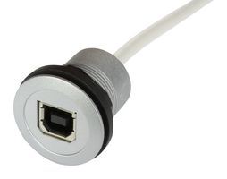 HARTING 09454521910 USB Cable, IP20, USB 2.0 Type B Receptacle, USB 2.0 Type B Receptacle, 500 mm, 19.7 ", USB 2.0