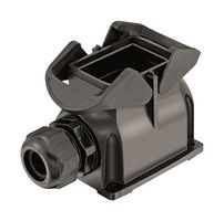 HARTING 19411060232 Heavy Duty Connector, Base, Bulkhead Mount, Side Entry, Nylon (Polyamide), Fibreglass Reinforced