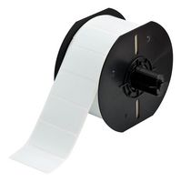 BRADY B33-156-492 Label, Thermal Transfer Printable, 25.4mm H x 48.26mm W, Polyester, White, 1500