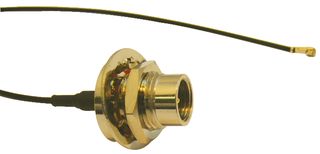 MULTICOMP PRO R-P31G7210100CA RF / Coaxial Cable Assembly, 3.9 ", 100 mm, 1.37mm, U.FL Right Angle Plug, FME Bulkhead Plug