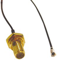 MULTICOMP PRO R-132G7210300C Cable RF / Coaxial ensamblado, 11.8 ", 300 mm, 1.37mm, U.FL Ángulo Recto Macho, SMA Jack Pasamuro