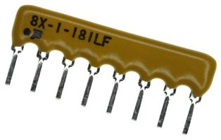 BOURNS 4608X-101-181LF Fixed Network Resistor, Isolated, 180 ohm, Bussed, 7 Resistors, SIP, PC Pin, ± 2%