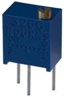 BOURNS 3266Y-1-103LF Trimmer, Multi Turn, Cermet, Top Adjust, 10 kohm, Through Hole, 12 Turns