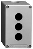 SCHNEIDER ELECTRIC XAPG39503 Control Station Enclosure, Zinc Alloy, 3 Holes, 22 mm, Gray, 175 mm, 80 mm