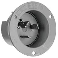 LEGRAND PASS & SEYMOUR L620FI Power Entry Connector, Power Entry, 20 A, Grey, PC (Polycarbonate) Body, 125 V