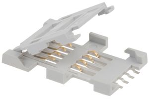 AMPHENOL COMMUNICATIONS SOLUTIONS 7312S0815X01LF Conector de Tarjeta de Memoria, SIM / SAM, Abisagrado, 6 Contactos, Aleación Cobre Zinc