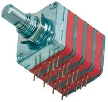 GRAYHILL 25BP22-B-1-16F Rotary Encoder, Mechanical, Absolute, 16 PPR, 0 Detents, Horizontal, Without Push Switch