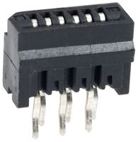 AMPHENOL COMMUNICATIONS SOLUTIONS HLW6S-2C7LF FFC / FPC Board Connector, 1 mm, 6 Contacts, Receptacle, FCI HLW-S Series, Through Hole