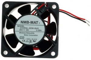NMB TECHNOLOGIES 06020SA-24T-EA-00 DC Axial Fan, 24 V, Square, 60 mm, 20 mm, Ball Bearing