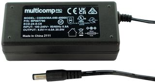 MULTICOMP PRO MP010269 AC/DC Power Supply, ITE, 1 Output, 24 W, 9 VDC, 2.6 A