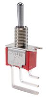 E-SWITCH 100SP1T1B1M7QE Toggle Switch, Miniature, On-None-On, SPDT, Non Illuminated, 100 Series, Panel, Through Hole, 5 A