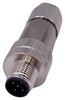 NORCOMP 858FA05-103RCS1 Sensor Connector, VULCON Series, M12, Male, 5 Positions, Screw Pin, Straight Cable Mount