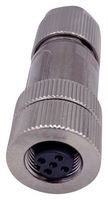 NORCOMP 858FA05-203RCS1 Sensor Connector, VULCON Series, M12, Female, 5 Positions, Screw Socket, Straight Cable Mount