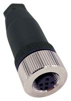 NORCOMP 858FB05-203RBU1 Sensor Connector, VULCON Series, M12, Female, 5 Positions, Screw Socket, Straight Cable Mount