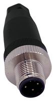 NORCOMP 858FD04-103RAU1 Sensor Connector, VULCON Series, M12, Male, 4 Positions, Screw Pin, Straight Cable Mount