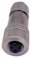 NORCOMP 858FD04-203RCS1 Sensor Connector, VULCON Series, M12, Female, 4 Positions, Screw Socket, Straight Cable Mount
