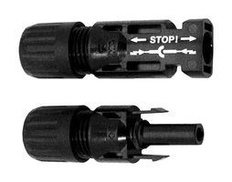 SAMLEX MC4-2 Multi-Contact Connector, Solar Panel, Snap-In Locking Tab, Male & Female
