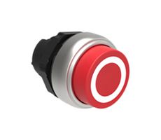 LOVATO ELECTRIC LPCB1163 Switch Actuator, Spring Return, Flush, Green, Lovato PLatinum Series 22mm Pushbutton Switches