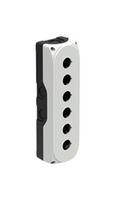LOVATO LPZP4A8 Control Station, Gray, 4 Hole, Polycarbonate, 22.3mm Dia, 2.2" D x 2.83" W x 7.32" H