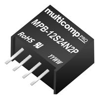 MULTICOMP PRO MPB-12S24N2P Isolated Through Hole DC/DC Converter, ITE & Industrial, SIP, 1 W, 1 Output, 24 V