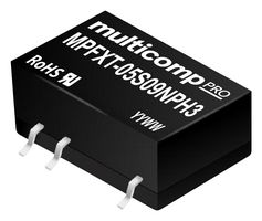 MULTICOMP PRO MPFXT-05S09NPH3 Isolated Surface Mount DC/DC Converter, ITE & Industrial, Surface Mount DIP, 1 W, 1 Output, 9 V