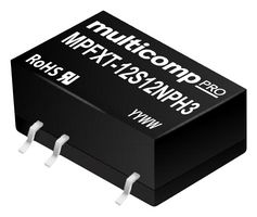 MULTICOMP PRO MPFXT-12S12NPH3 Isolated Surface Mount DC/DC Converter, ITE & Industrial, Surface Mount DIP, 1 W, 1 Output, 12 V