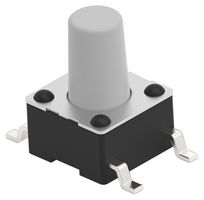 ALCOSWITCH - TE CONNECTIVITY FSM6JS6SMTR Tactile Switch, SPST-NO, FSM Series, Top Actuated, Surface Mount, Round Button, 160 gf