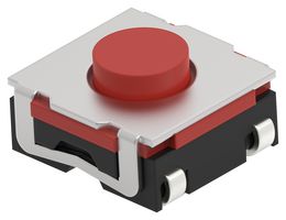 ALCOSWITCH - TE CONNECTIVITY STS34A26RJTTR Tactile Switch, SPST-NO, STS Series, Top Actuated, Surface Mount, Round Button, 260 gf