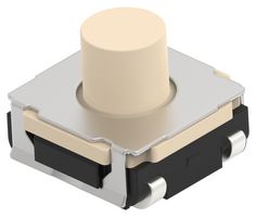 ALCOSWITCH - TE CONNECTIVITY STS52B18WJTTR Tactile Switch, SPST-NO, STS Series, Top Actuated, Surface Mount, Round Button, 180 gf