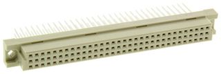 VECTOR ELECTRONICS RE96FW DIN 41612 Connector, 96 Contacts, Receptacle, 2.54 mm, 3 Row, a + b + c