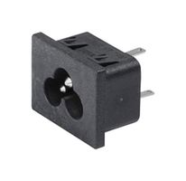 SCHURTER 6163.0021 Conector de Potencia IEC, Entrada IEC C6, 2.5 A, 250 VAC, Soldable, Encastre a presión
