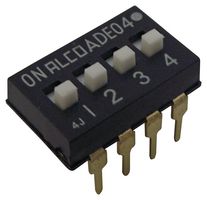 ALCOSWITCH - TE CONNECTIVITY 1825360-3 Interruptor DIP / SIP, 4 Circuitos, Deslizante, Through Hole, SPST, 24 V, 100 mA