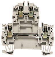 WEIDMULLER 1041900000 DIN Rail Mount Terminal Block, 4 Positions, 26 AWG, 10 AWG, 1.5 mm², Screw, 32 A