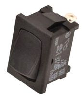 CARLING TECHNOLOGIES 651122-BB-EN Rocker Switch, Non Illuminated, SPST, On-None-Off, Black, Panel Mount, 10 A