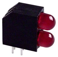 DIALIGHT 552-0211F Circuit Board Indicator, Red, 2 LEDs, Through Hole, T-1 3/4 (5mm), 10 mA, 7 mcd