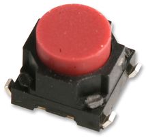 MULTICOMP PRO MCLTL-613R Tactile Switch, MCLTL-6 Series, Top Actuated, Surface Mount, Round Button, 200 gf, 50mA at 12VDC