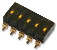 MULTICOMP PRO MCEMR-05-T DIP / SIP Switch, Flush Slide, 5 Circuits, Slide, Surface Mount, SPST, 24 V, 25 mA
