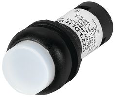 EATON C22S-DLH-W-K10-24 Industrial Pushbutton Switch, RMQ Compact C22 Series, 22.5 mm, SPST-NO, Momentary, Round Raised