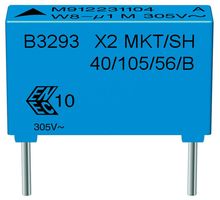 TDK B32524Q1226K000 General Purpose Film Capacitor, Metallized PET Stacked, Radial Box - 2 Pin, 22 µF, ± 10%, 63 V