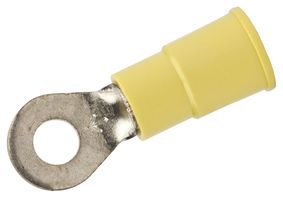 3M MVU10-10RK Ring Tongue Terminal, M5, #10, 10 AWG, Scotchlok Series, Yellow