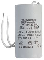 DUCATI 4.16.10.99.06 Motor Run Capacitor, Metallized PP, Can, 16 µF, ± 5%, 450 V